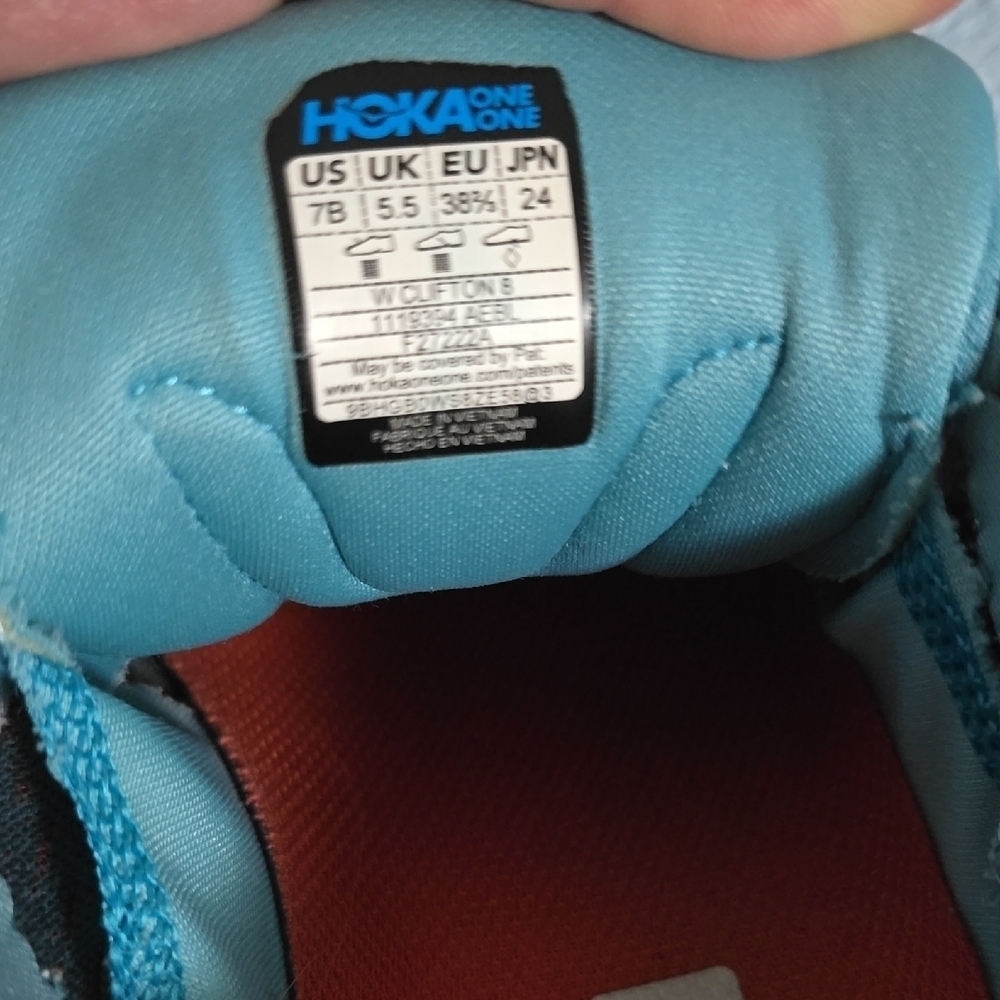 Hoka Blue and Red Athletic Shoes with Breathable Mesh - Picture 4 of 11